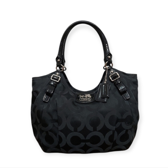 Coach Vintage Madison Abigail Op-Art Sateen Shoulder Bag EUC No. 18648